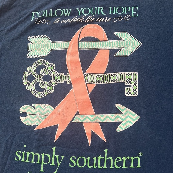 Simply Southern Breast Cancer Awarness T-shirt Follow Your Hope Pink sz XL GUC - Picture 6 of 13